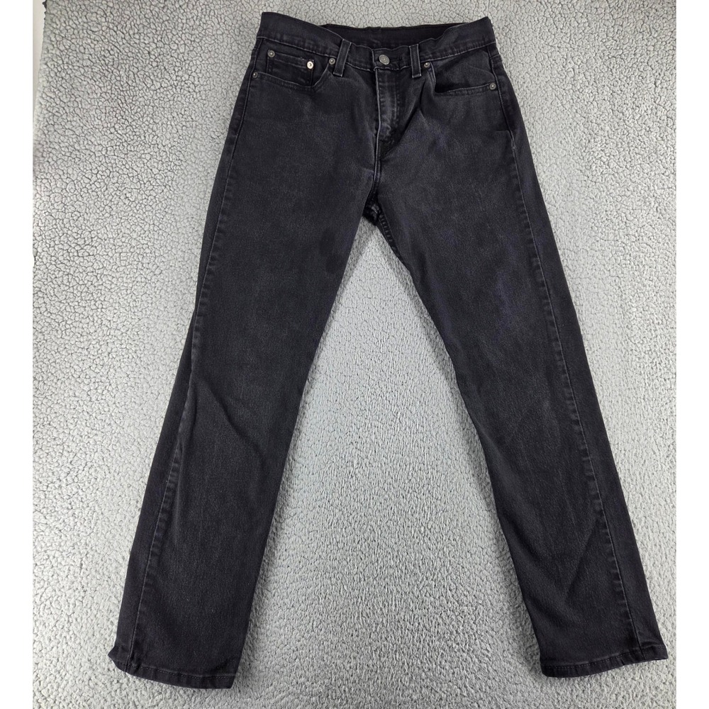 Levis 511 Slim Fit Jeans Mens 30x30 Black Faded Stretch Denim Classic Work Pants